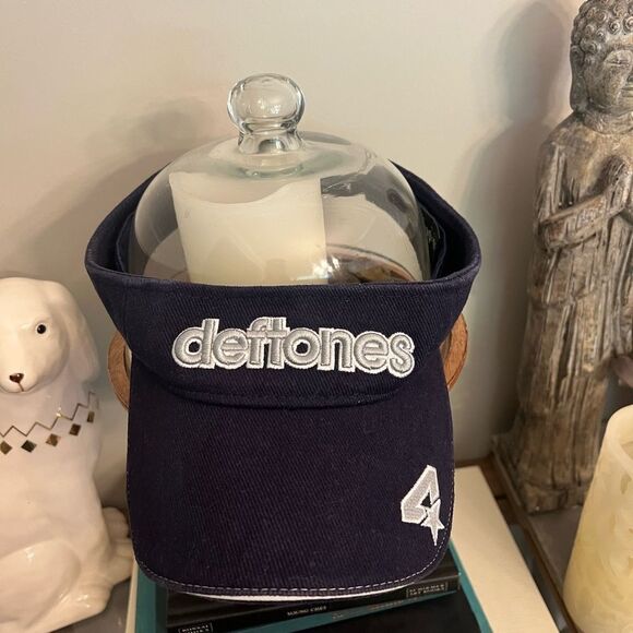 Vintage out of print Rare Deftones Navy Blue adjustable Visor.